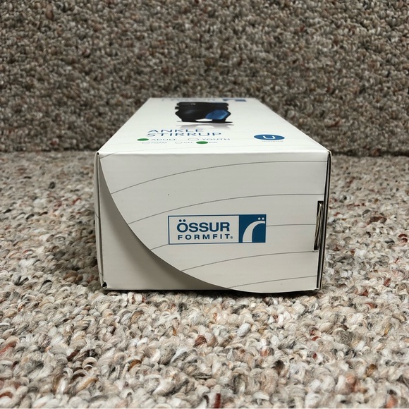 Ossur Formfit Inflatable Air Ankle Brace Stirrup Universal Adult Black White - Picture 14 of 15